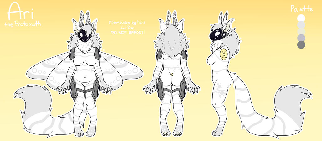 line + color full body ref sheet