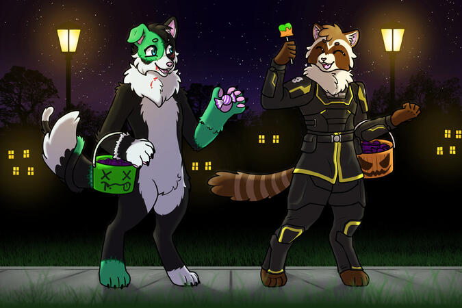 full body detailed w/ background + extra character