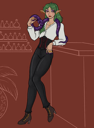 line + color full body